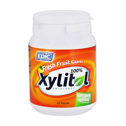Epic Xylitol Sweetened Fresh Fruit Chewing Gum, 50 Ea